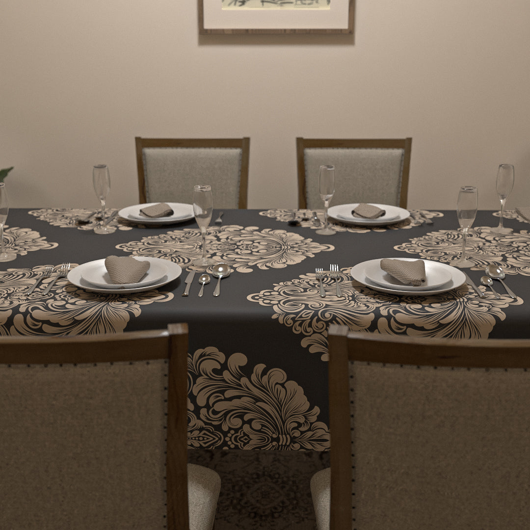 Queen Tablecloth & Napkins Set - Grey