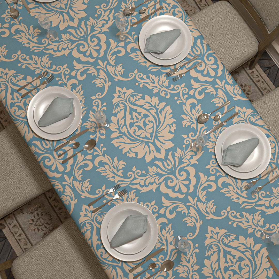 طقم مفارش الطاولة + المناديل القماشية - صوفيا ازرق