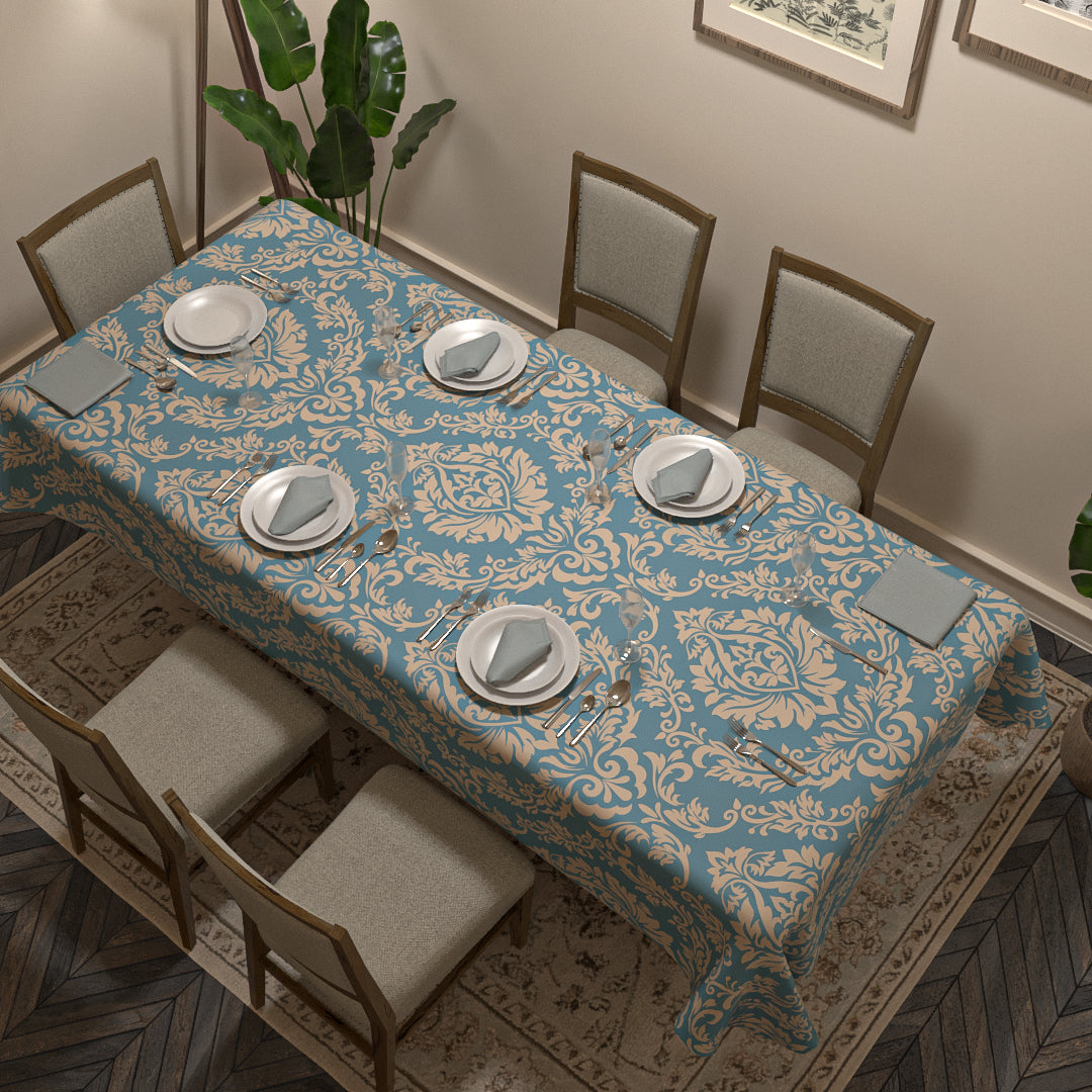 طقم مفارش الطاولة + المناديل القماشية - صوفيا ازرق