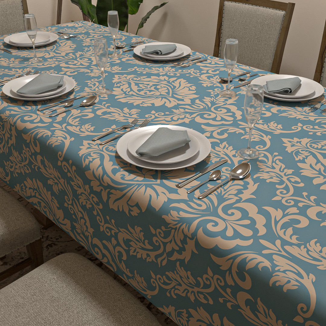 طقم مفارش الطاولة + المناديل القماشية - صوفيا ازرق