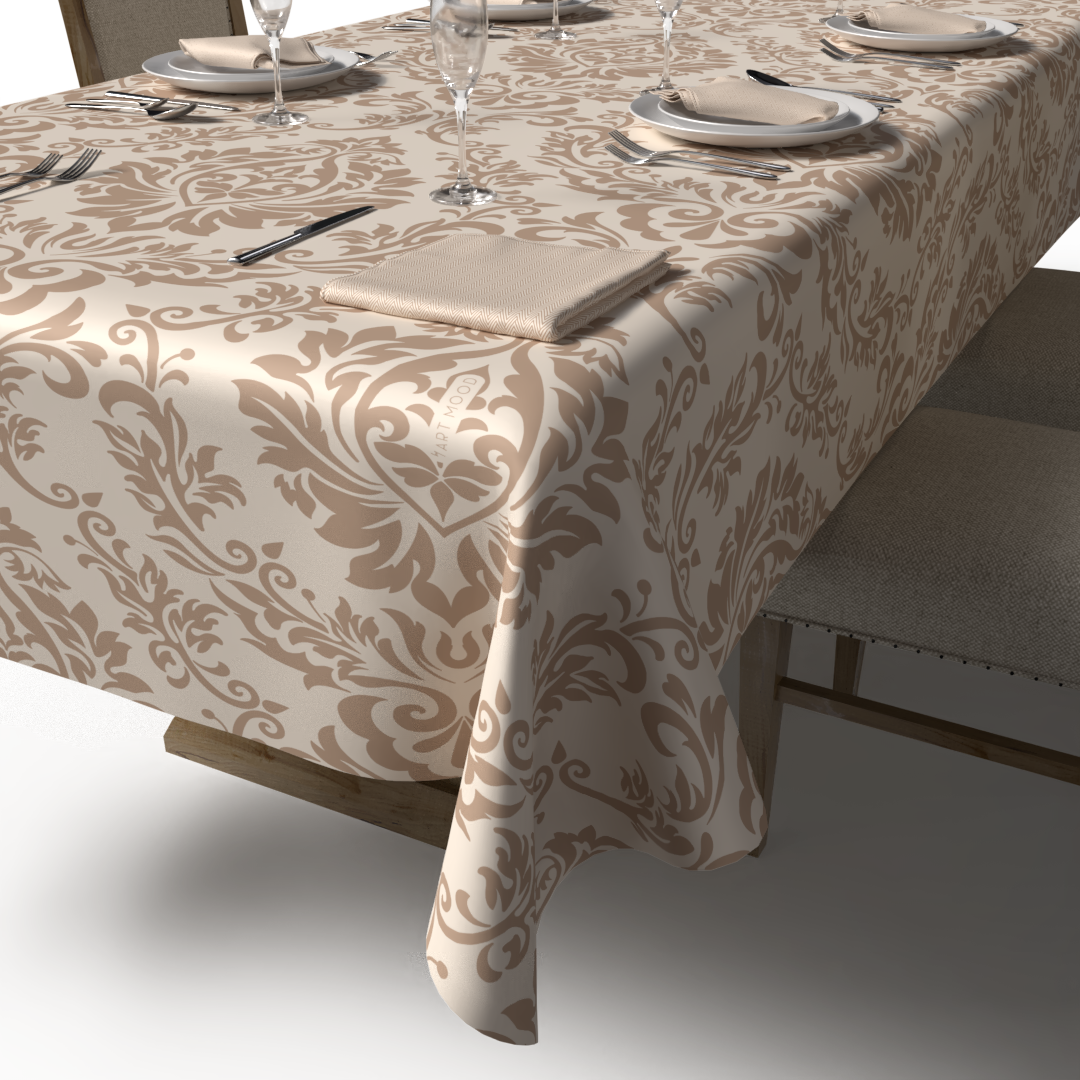 Sophia Tablecloth & Napkins Set - Cream