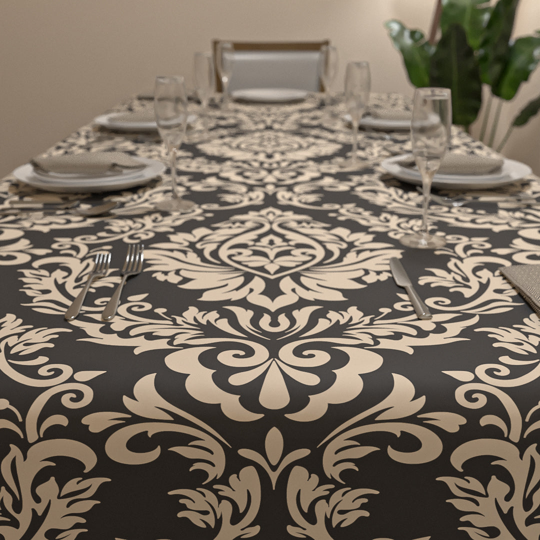 Sophia Tablecloth & Napkins Set - Grey