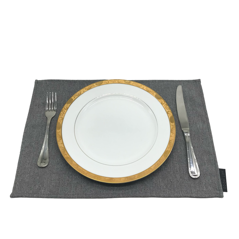 Linen Placemats & Runner Set - Grey