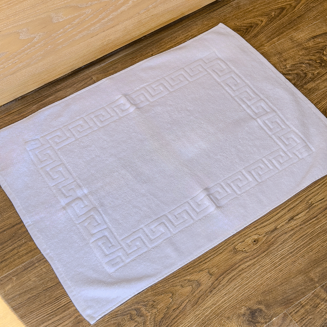 دواسة حمام فندقية من القطن - أبيض 850 جرام للمتر المربع