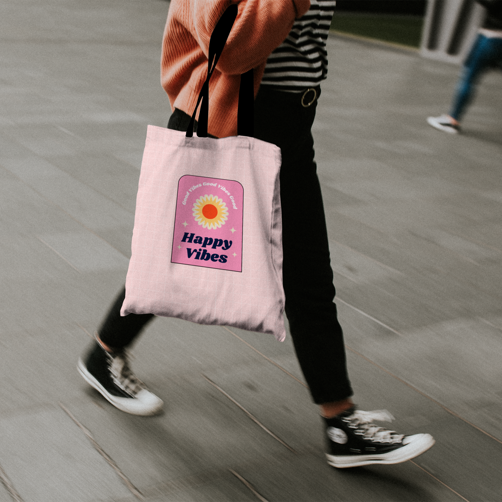 Happy Vibes Tote Bag