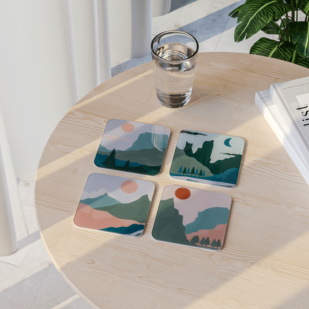 Mountains - Acrylic Coaster Set
