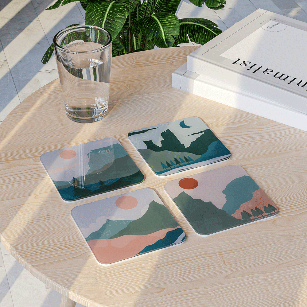 Mountains - Acrylic Coaster Set