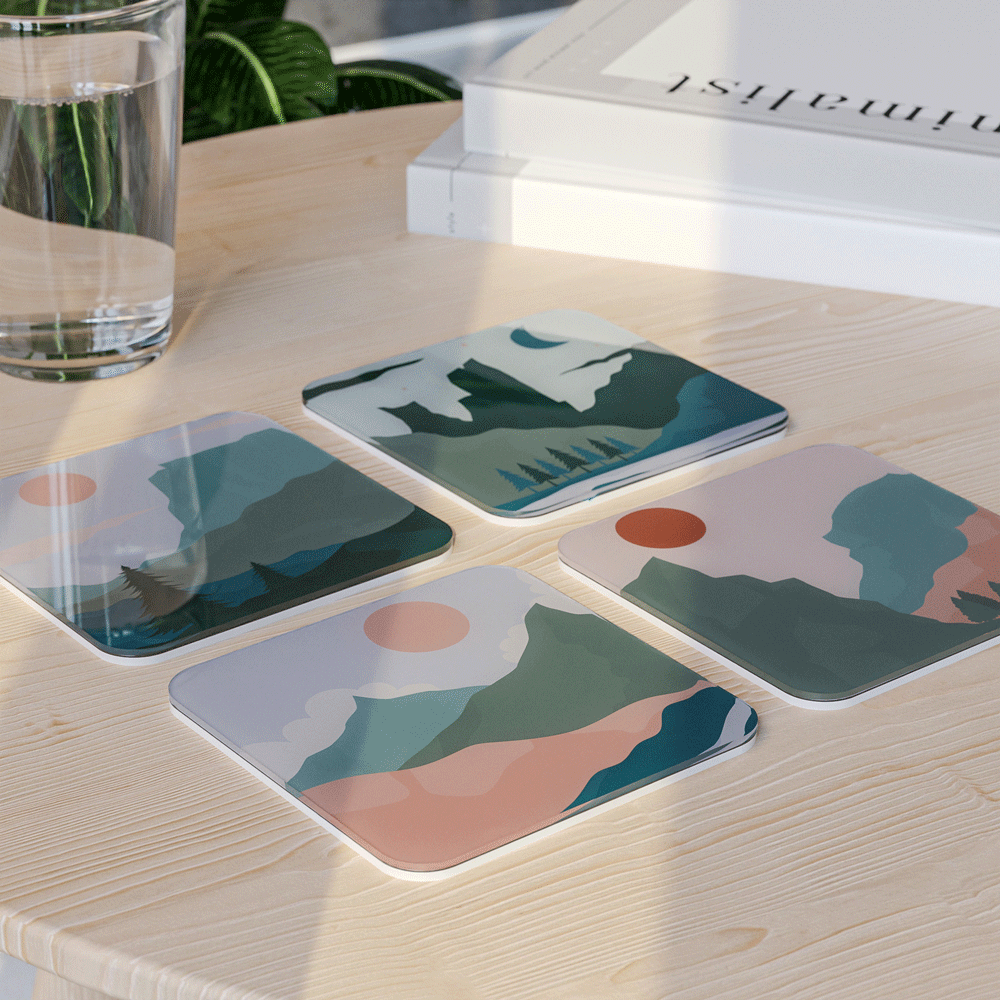 Mountains - Acrylic Coaster Set