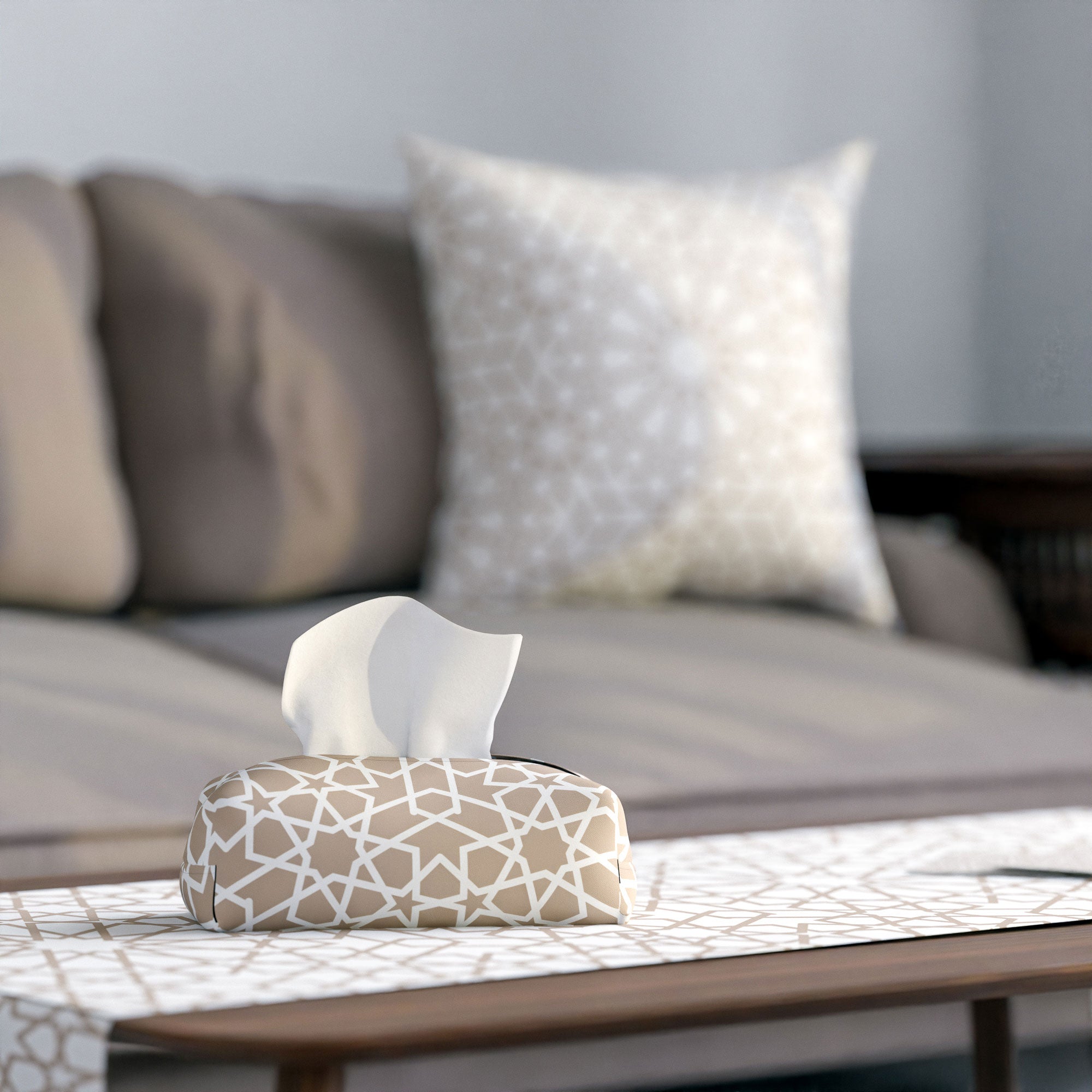 Nova ( Runner + 2 Cushion Cover + 4 Coasters + 3 Fabric Posters + Tissue Box) Bundle