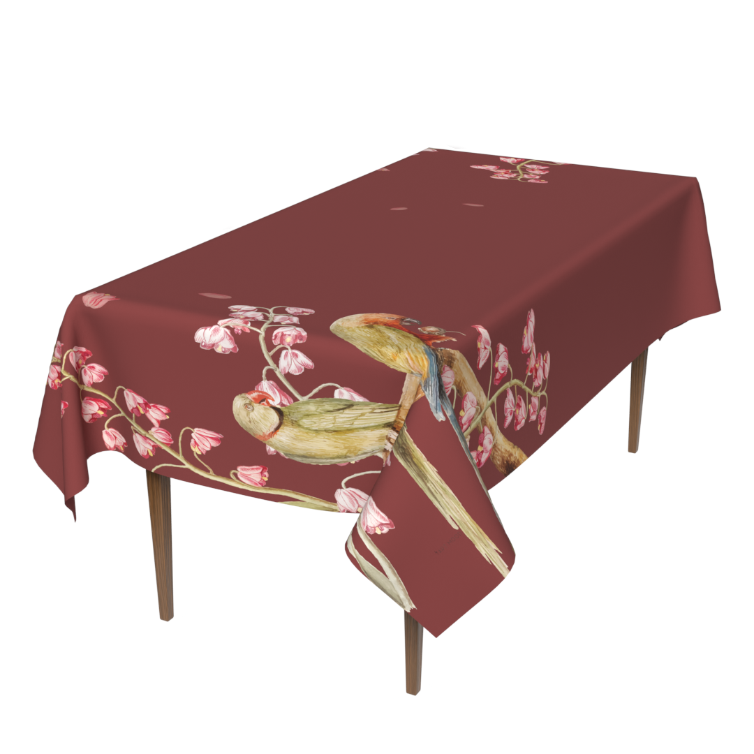 Red Florina Tablecloth