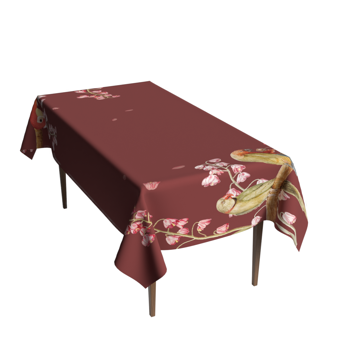 Red Florina Tablecloth