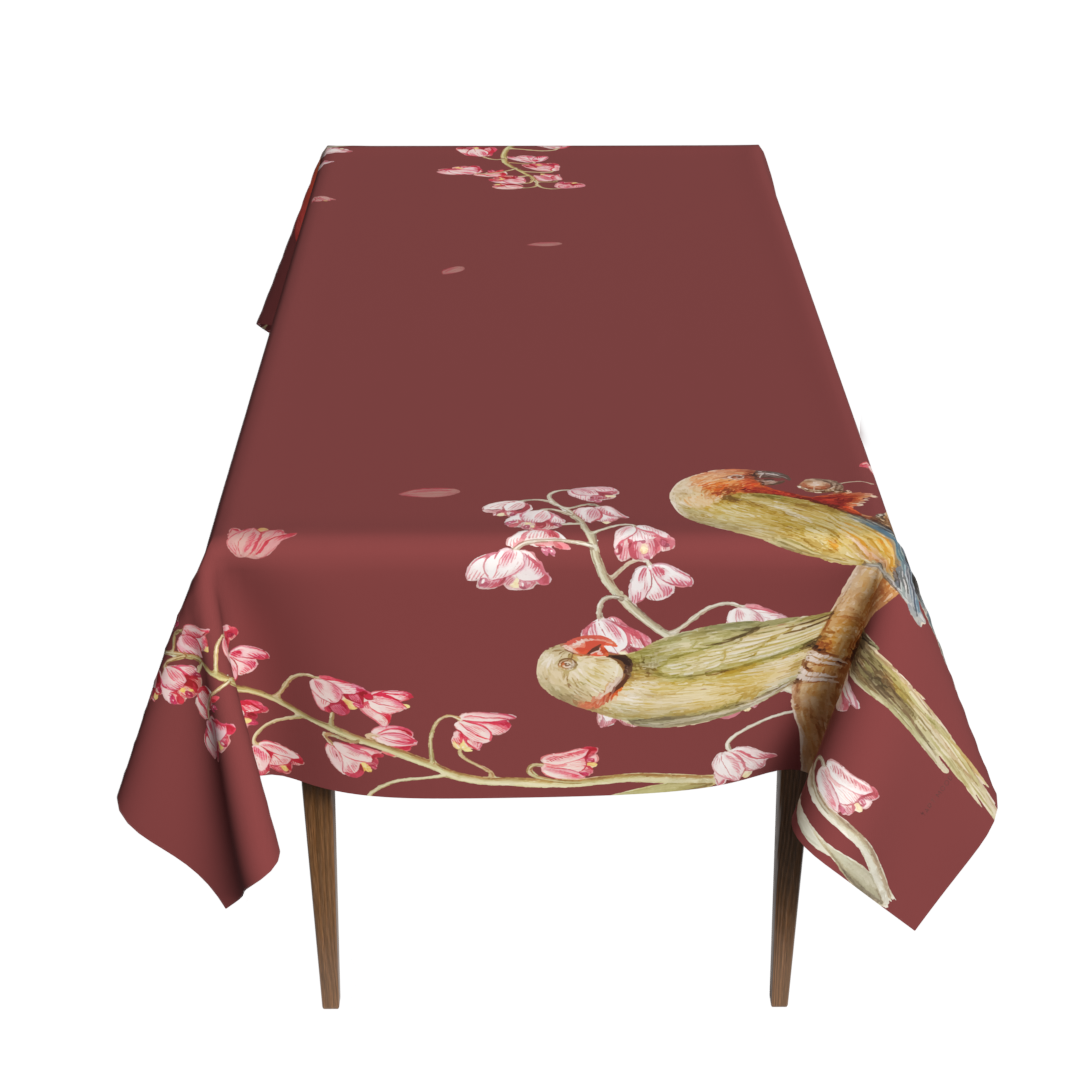 Red Florina Tablecloth