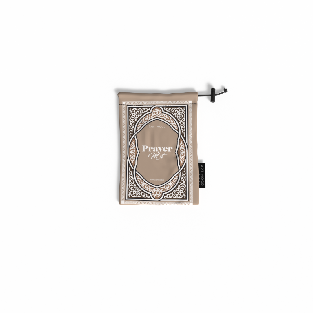 Prayer Mat Sojoud Beige - Waterproof Pocket Size
