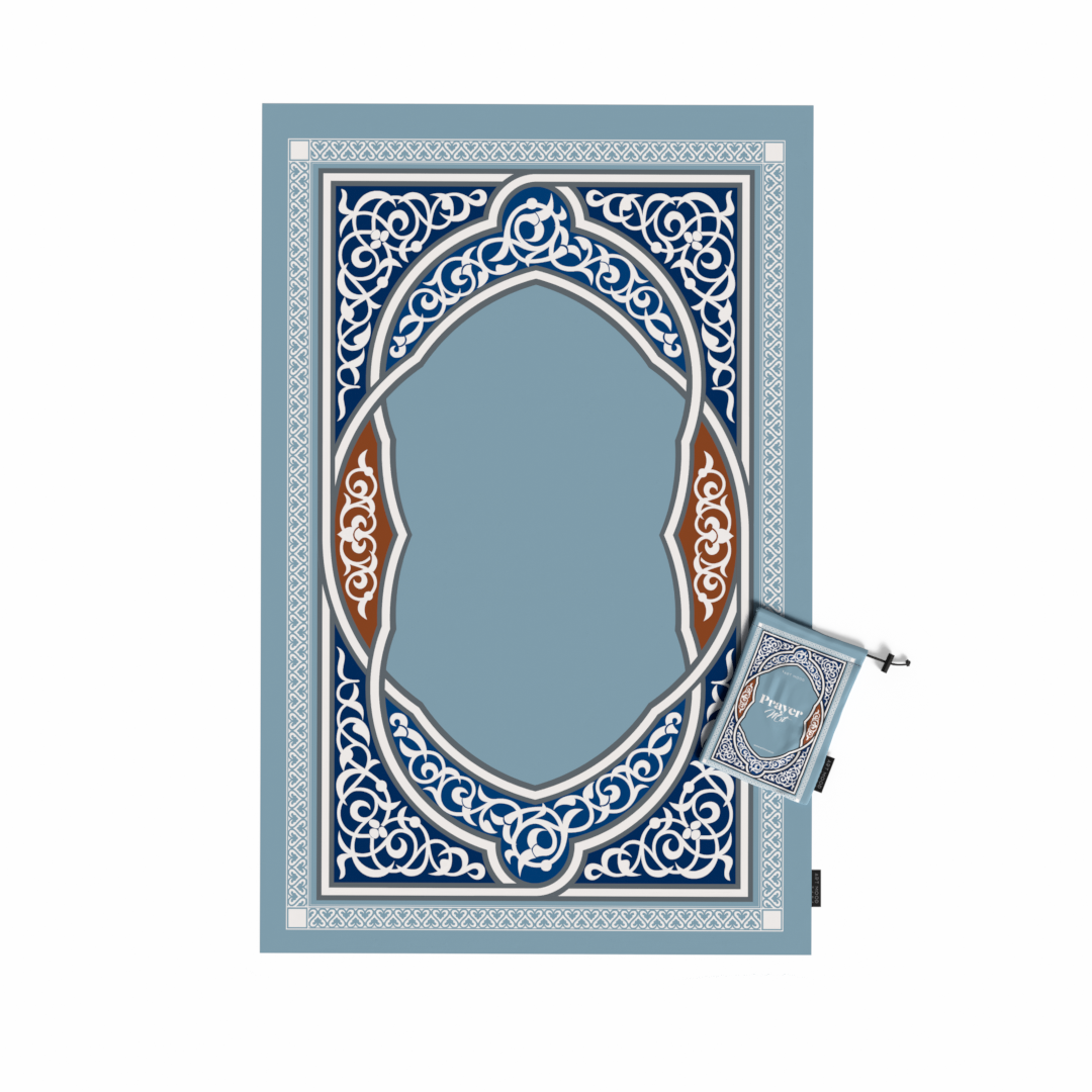 Prayer Mat Sojoud Blue - Waterproof Pocket Size