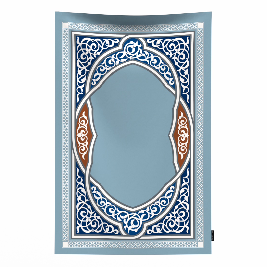 Prayer Mat Sojoud Blue - Waterproof Pocket Size