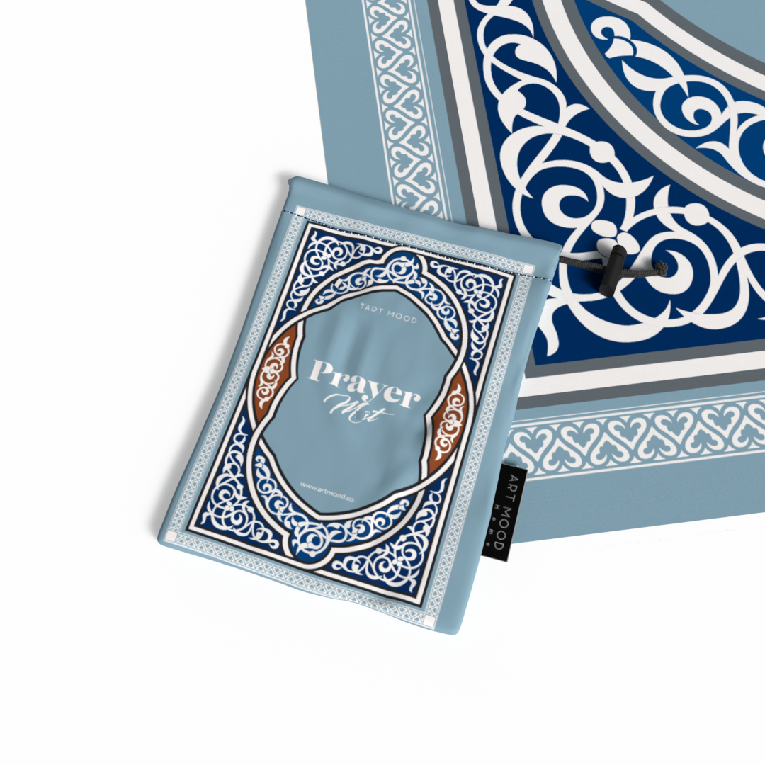 Prayer Mat Sojoud Blue - Waterproof Pocket Size