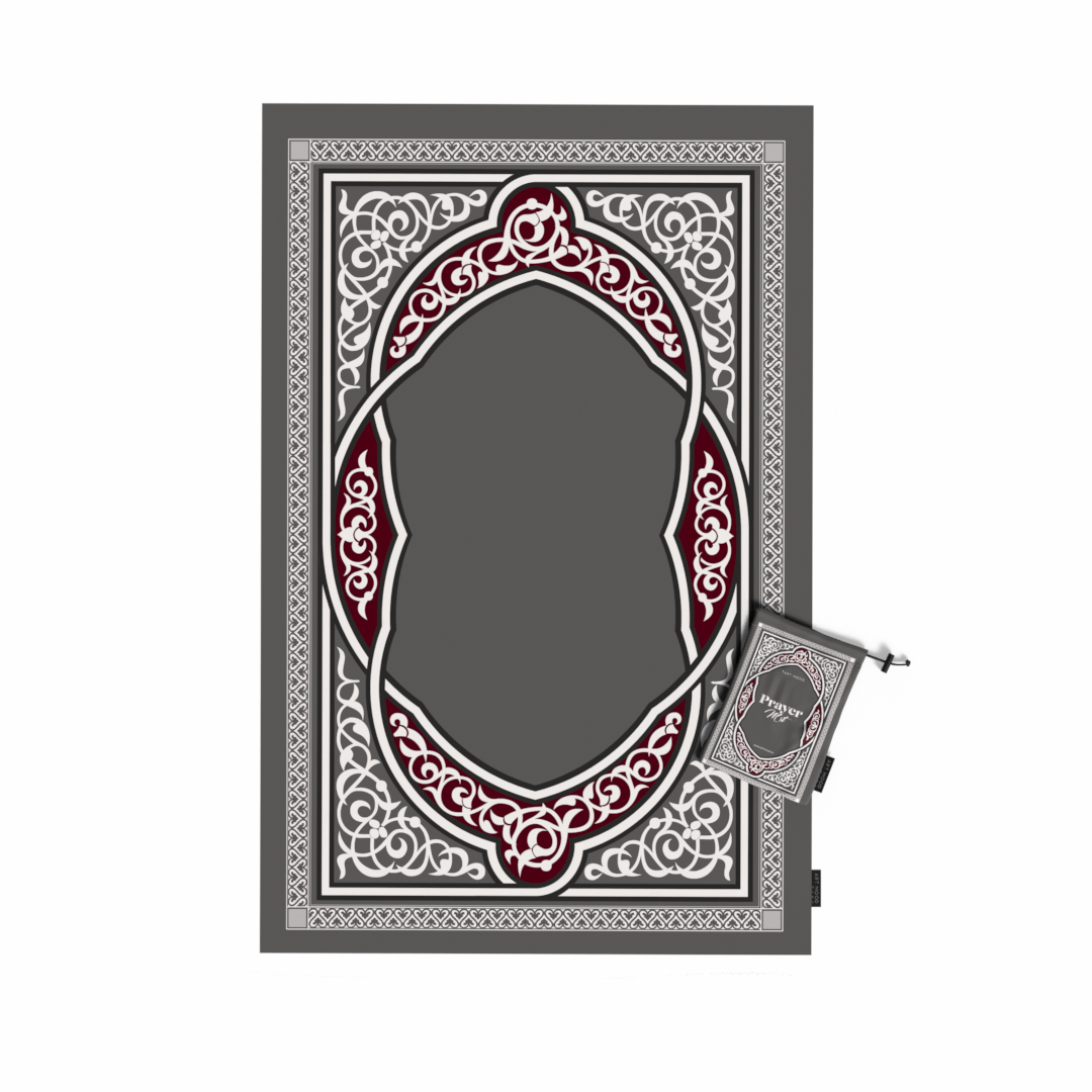 Prayer Mat Sojoud Grey - Waterproof Pocket Size
