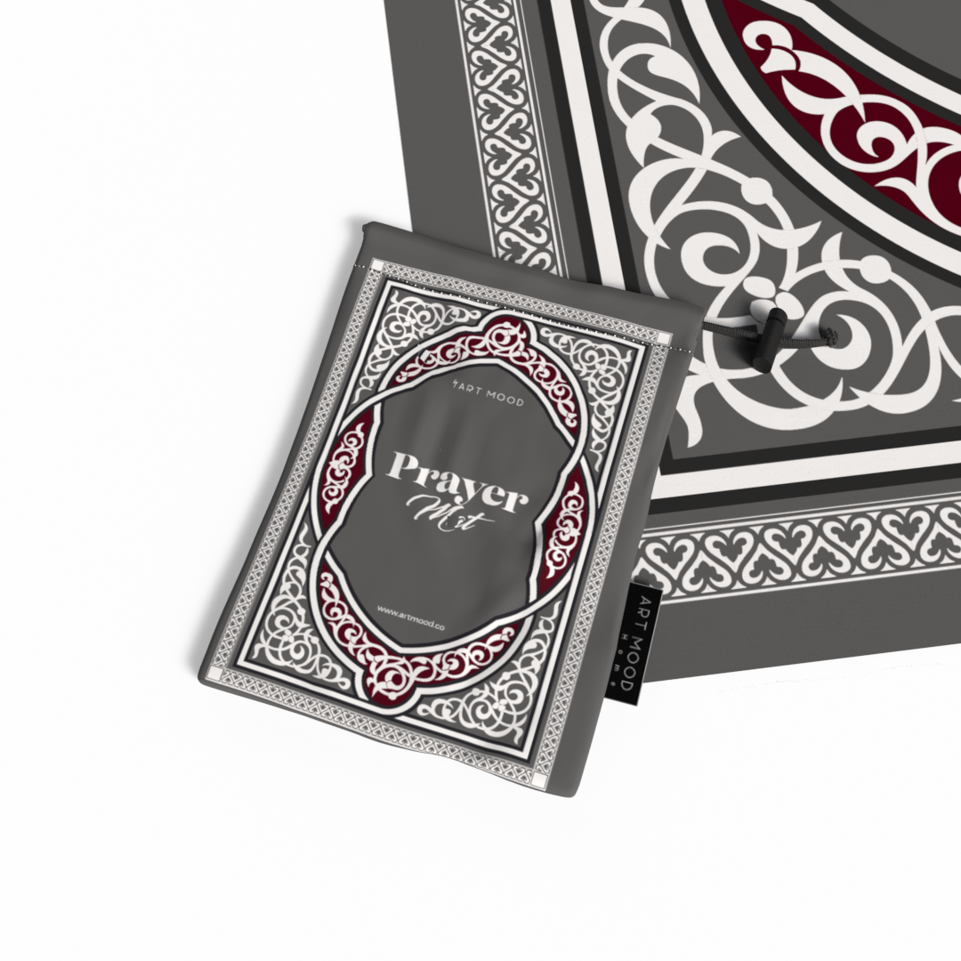 Prayer Mat Sojoud Grey - Waterproof Pocket Size