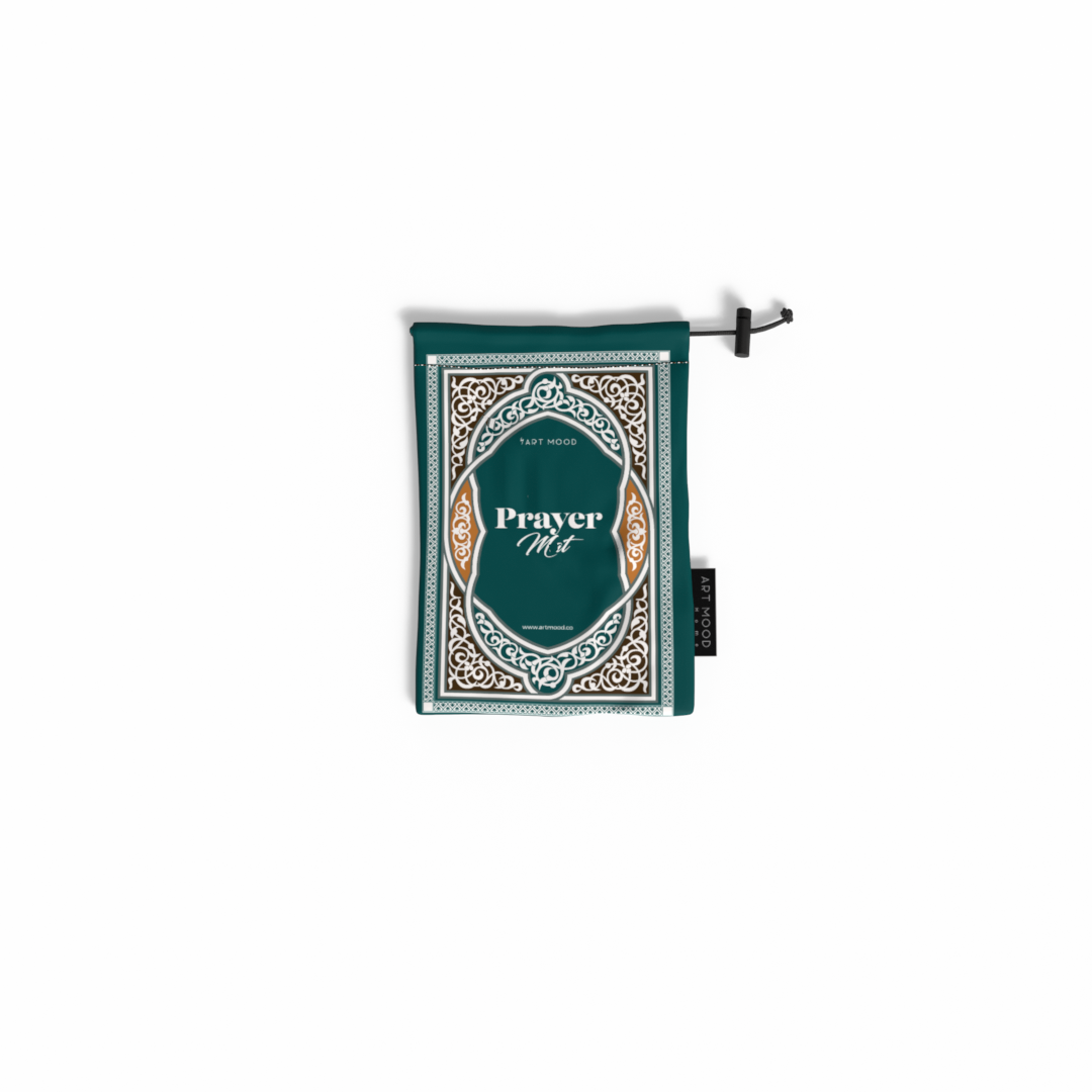 Prayer Mat Sojoud Teal - Waterproof Pocket Size