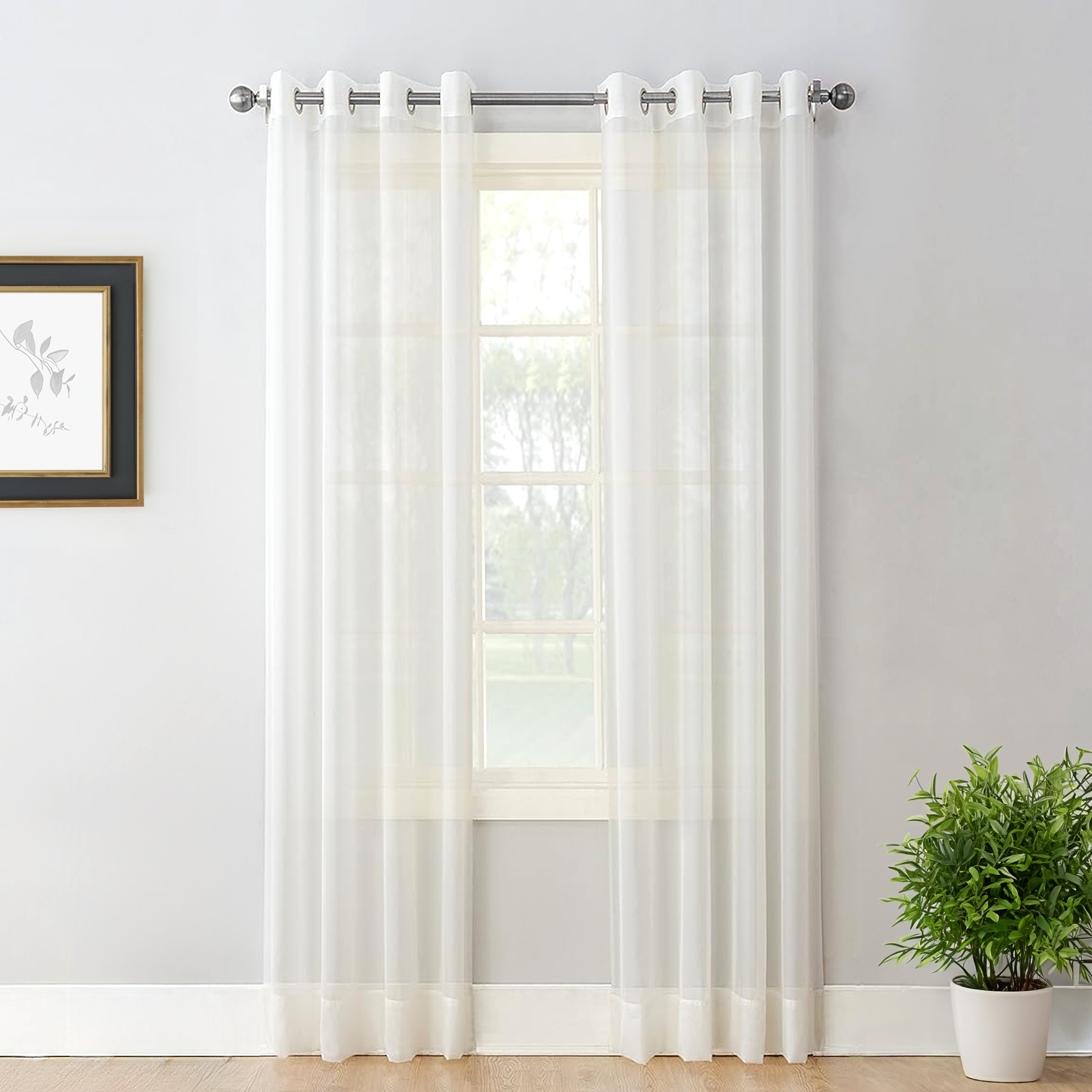 Premium Voile Curtain - Off White