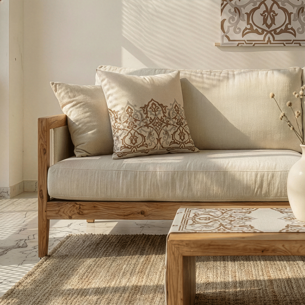 Atlas ( Runner + 2 Cushion Cover + 4 Coasters + 3 Fabric Posters + Tissue Box) Bundle