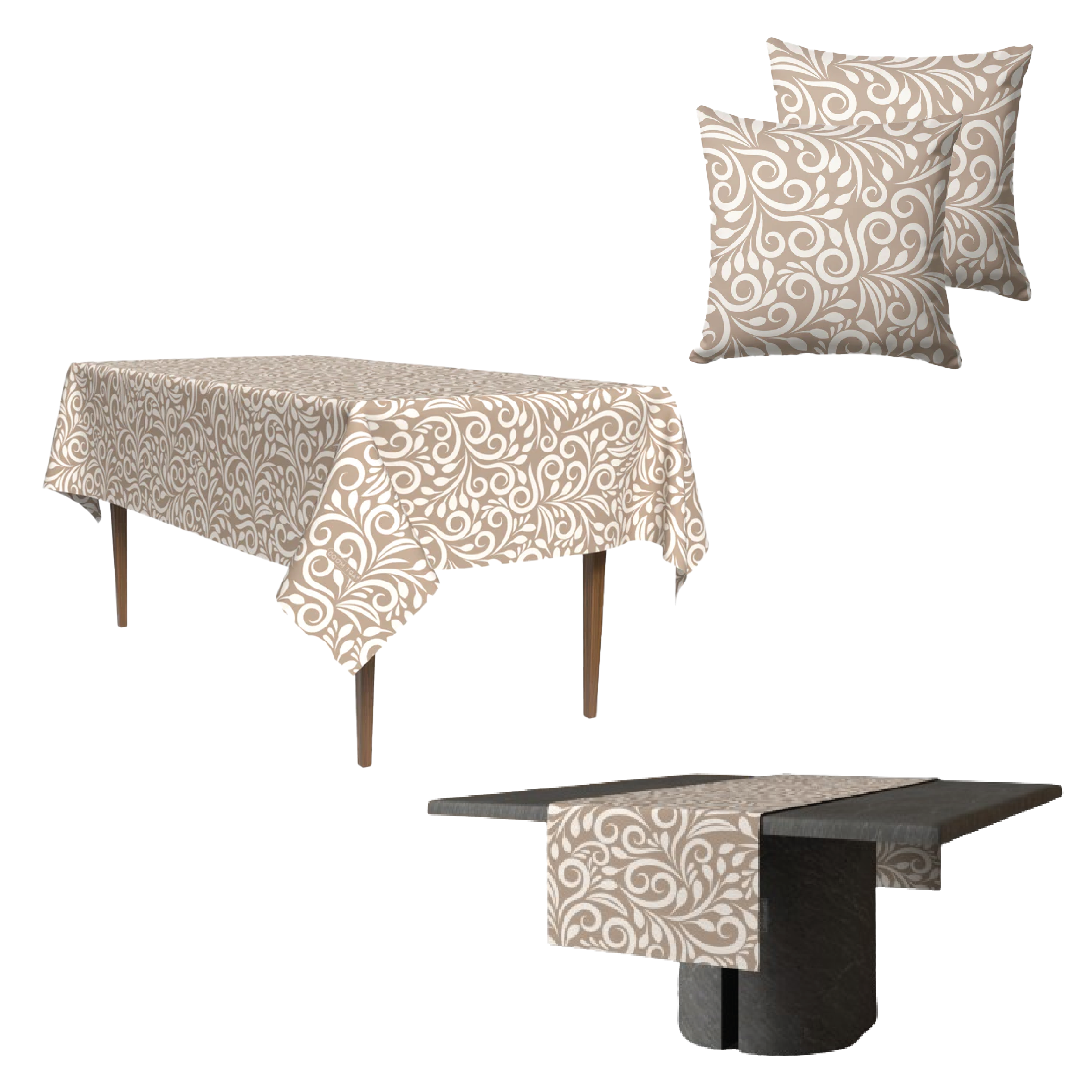 Cran ( Tablecloth + Cushion Cover + Runner ) Bundle