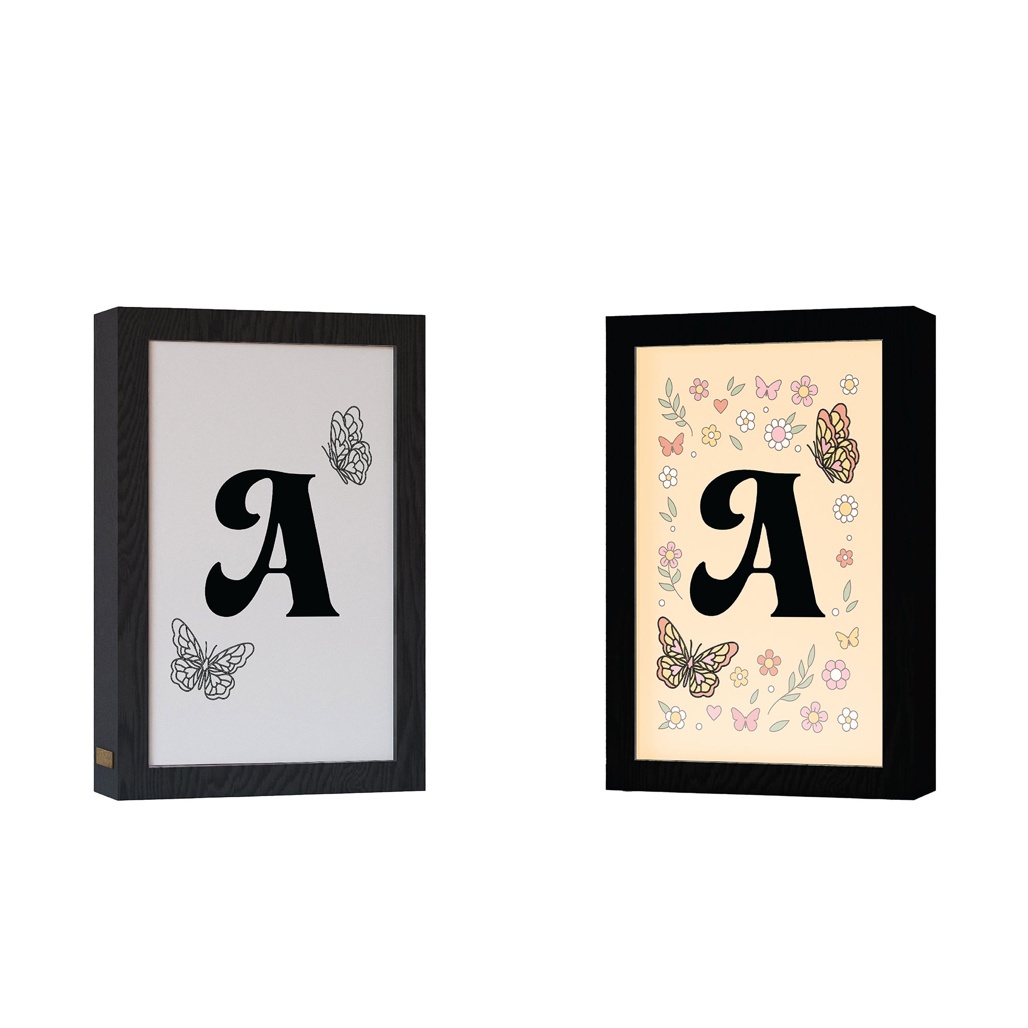 ٢ في ١ - برواز مضئ - حروف كيوت