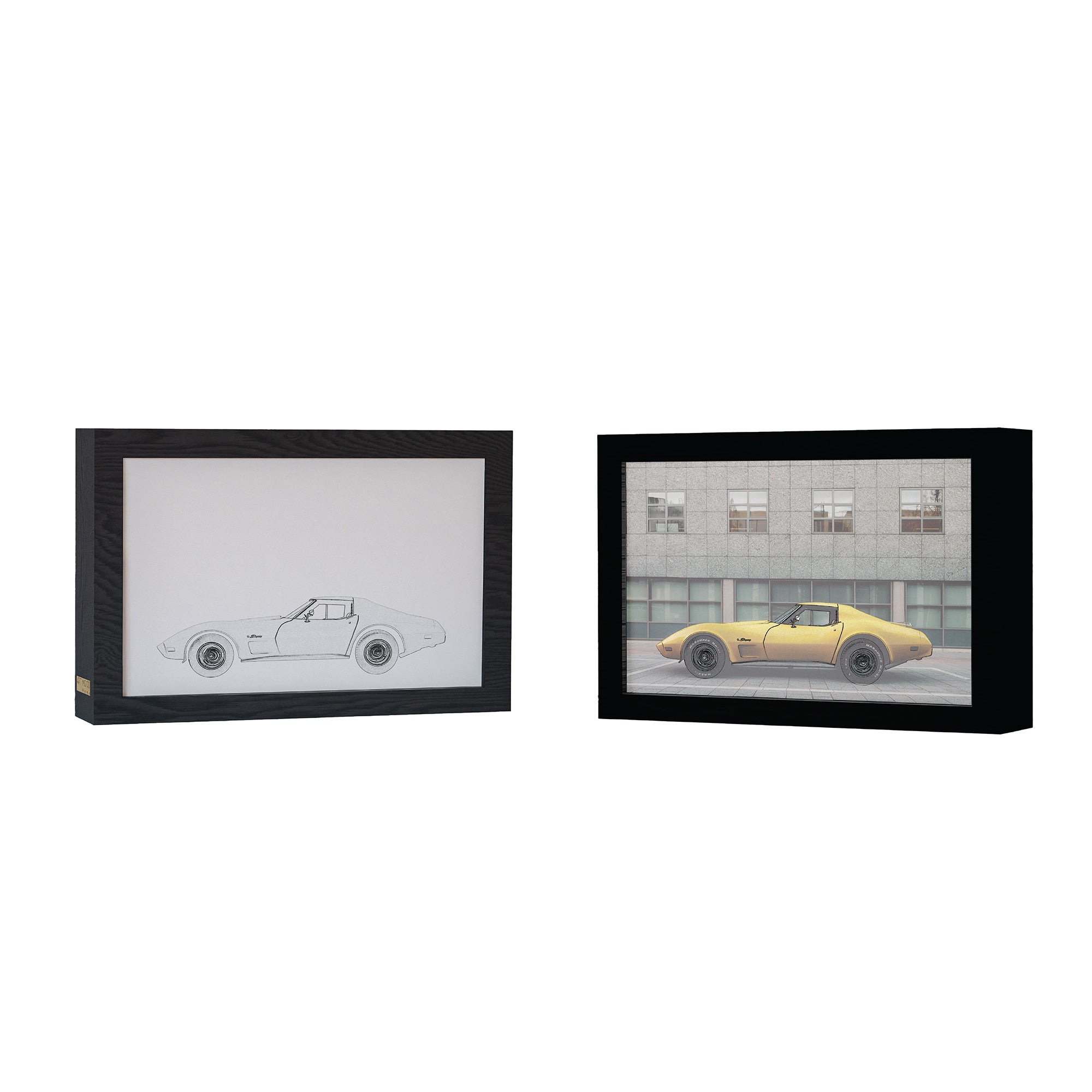 ٢ في ١ - برواز مضئ - بورش كلاسيك