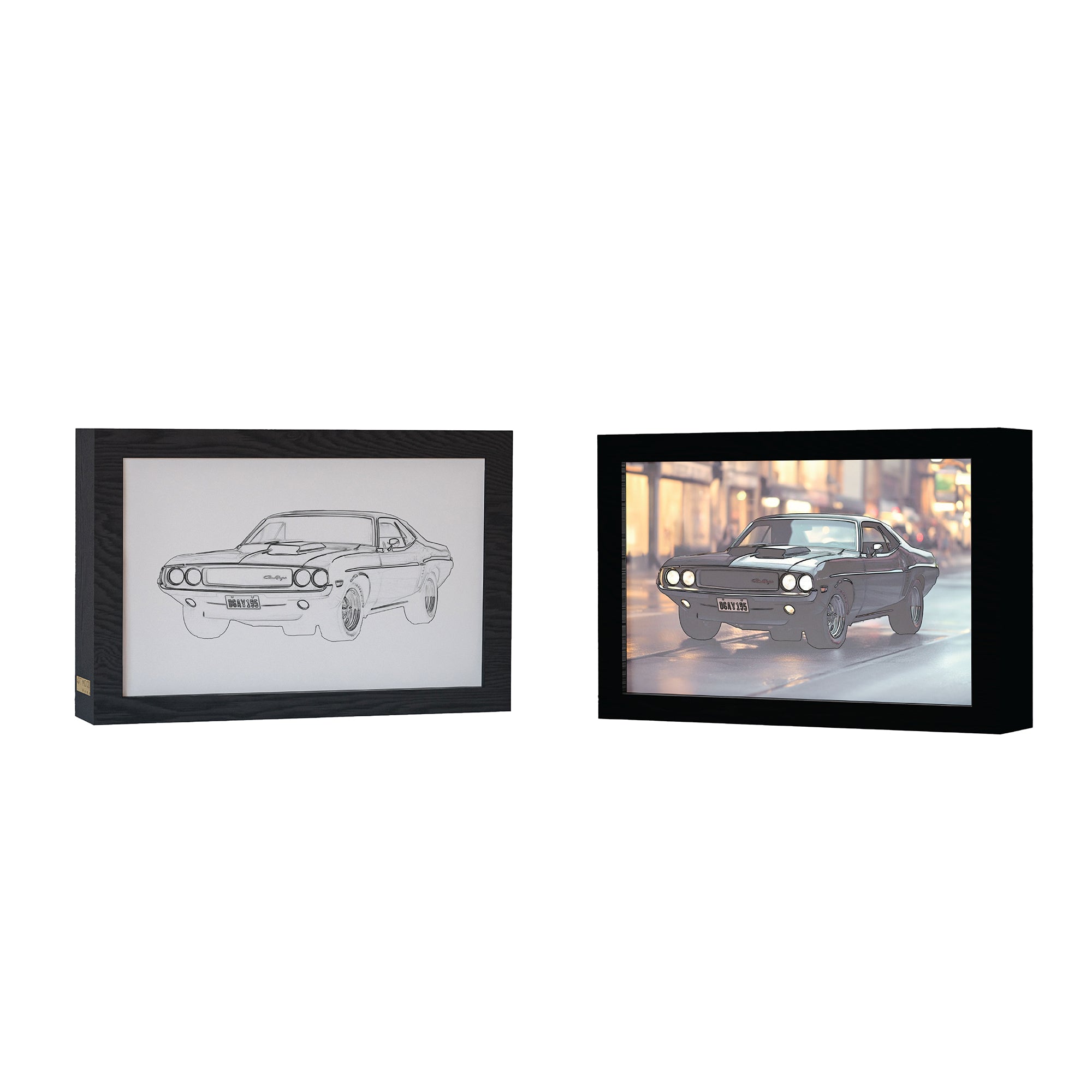 ٢ في ١ - برواز مضئ - دودچ كلاسيك