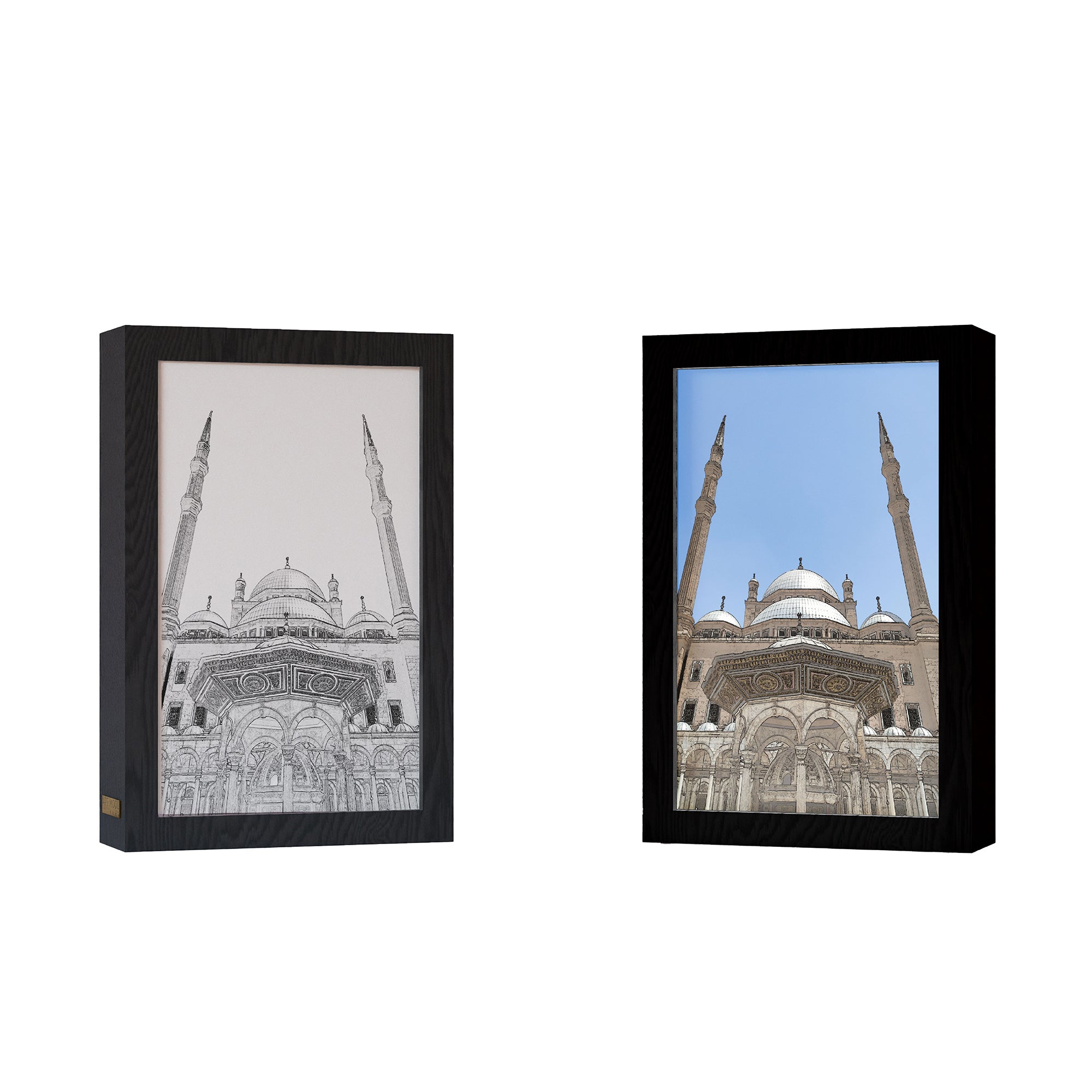 Cadre Photo Eclairant 2 en 1 - Mosquée Mohamed Ali