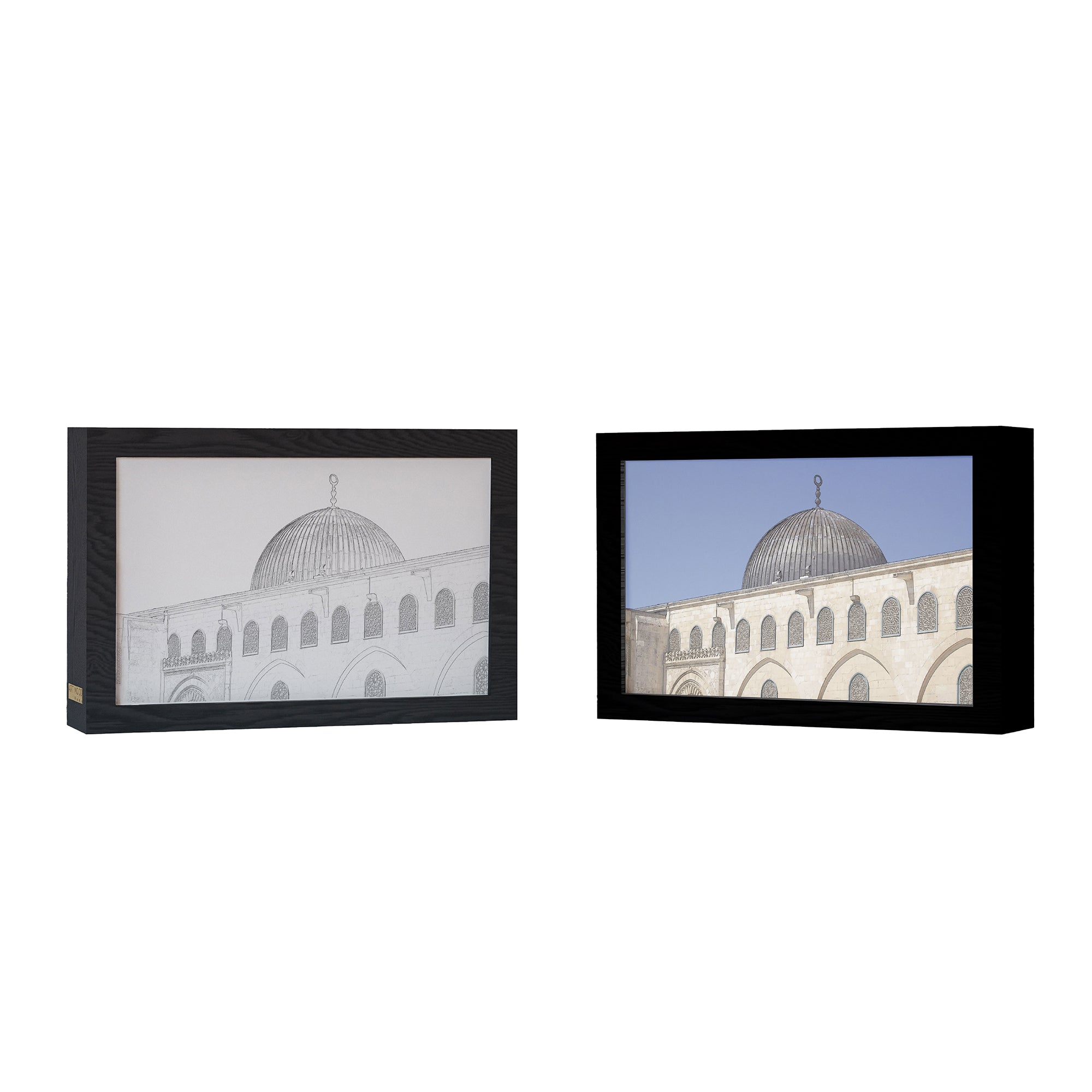 ٢ في ١ - برواز مضئ - المسجد الأقصي