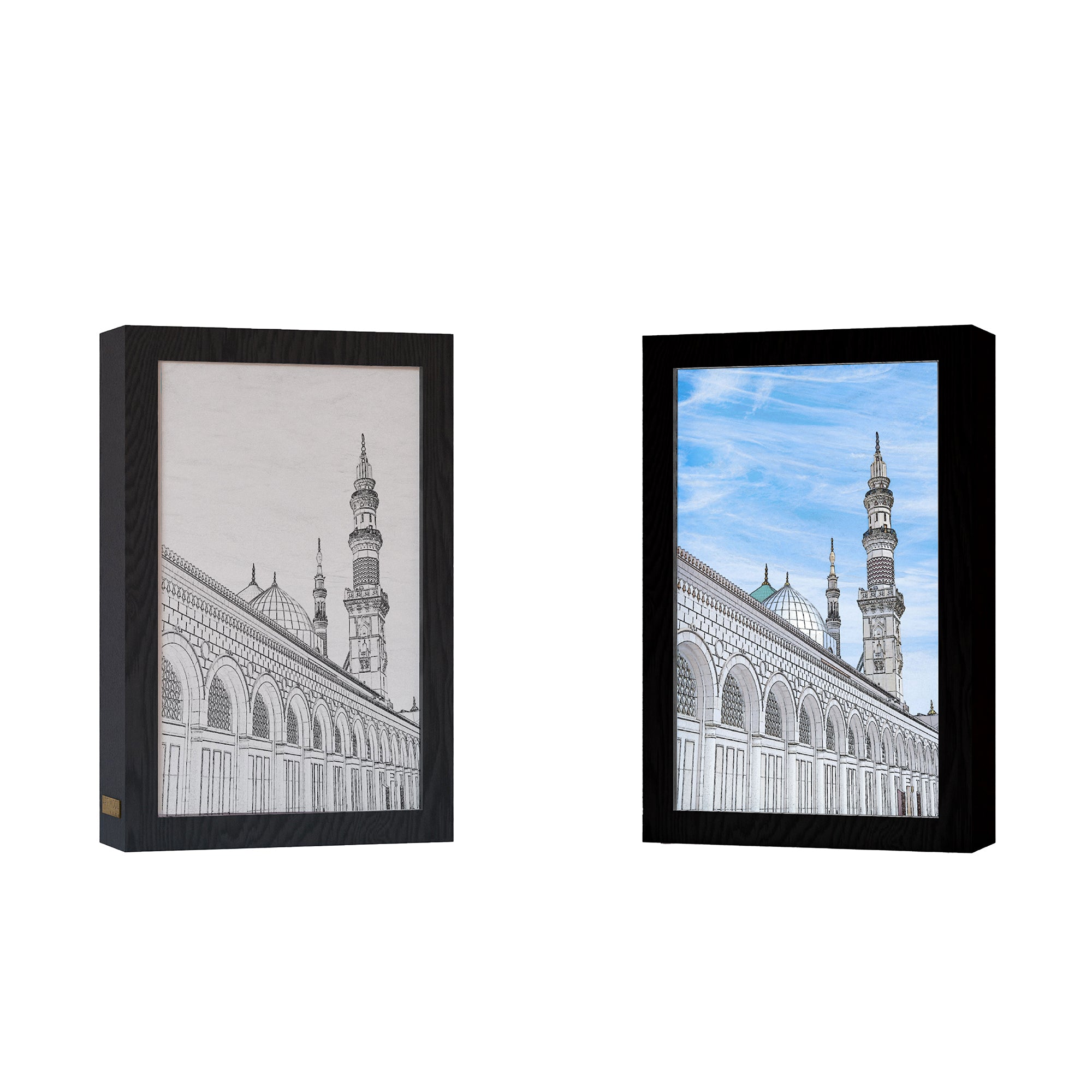 ٢ في ١ - برواز مضئ - المسجد النبوي ١