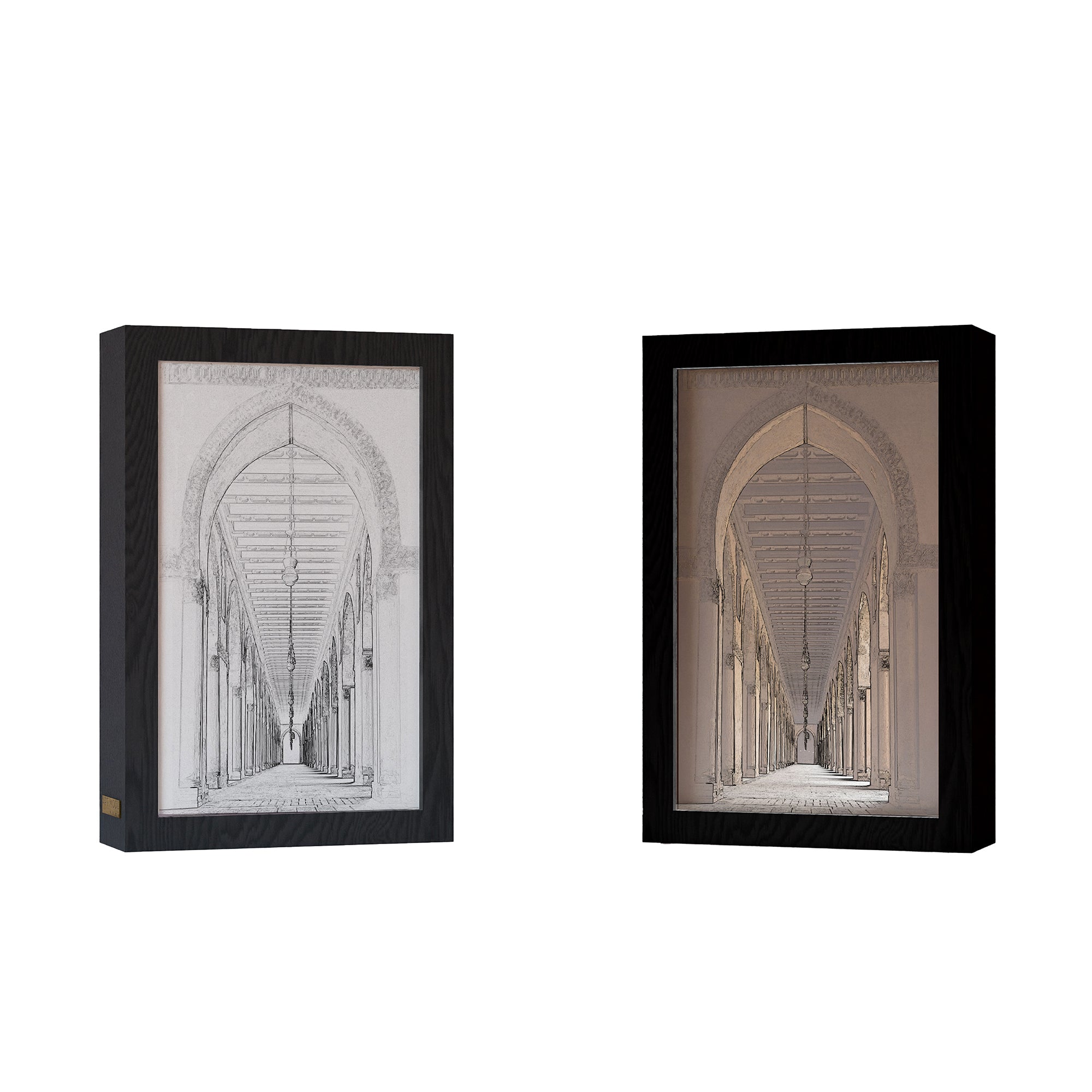 Cadre photo éclairé 2 en 1 - Mosquée Ahmad Ibn Tulun