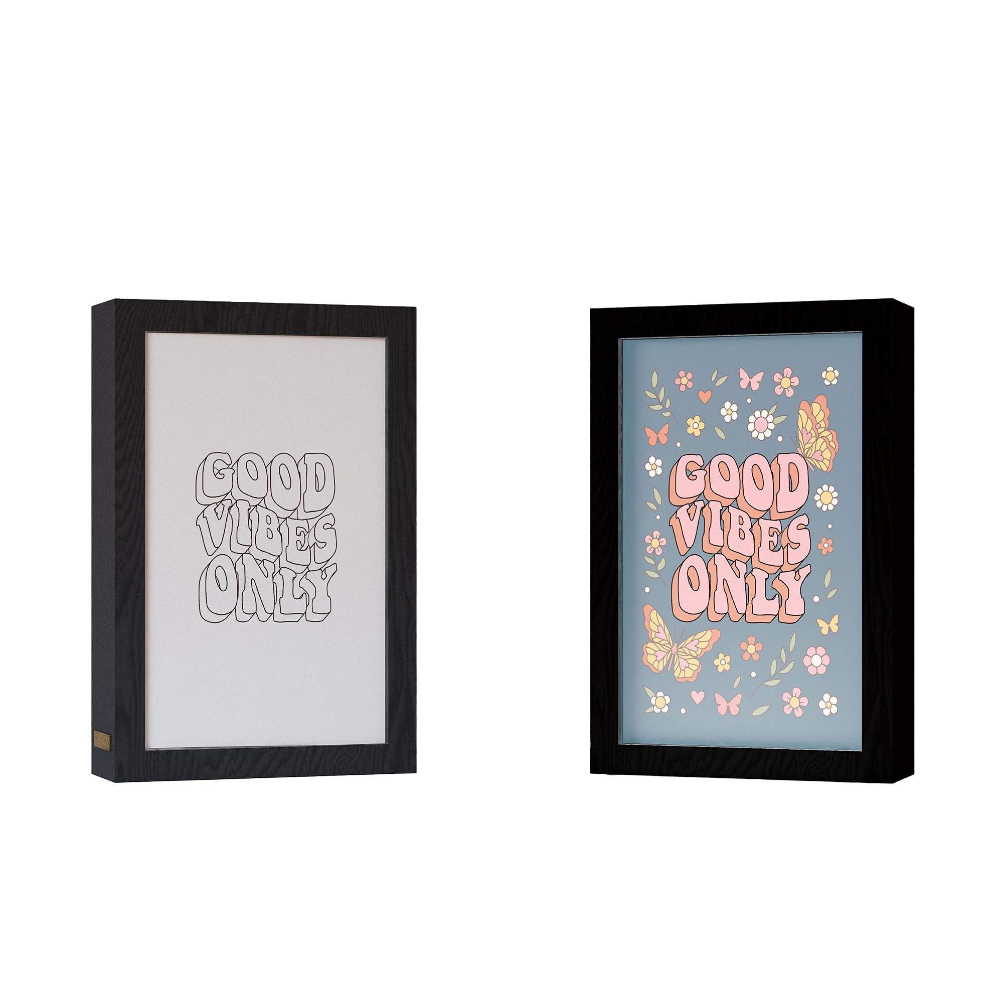 2 in 1 Photo Lighting Frame - Good Vibes Only
