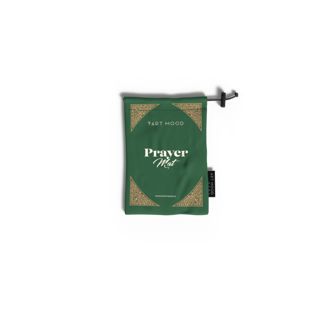 Prayer Mat AL-Qubba Green - Waterproof Pocket Size