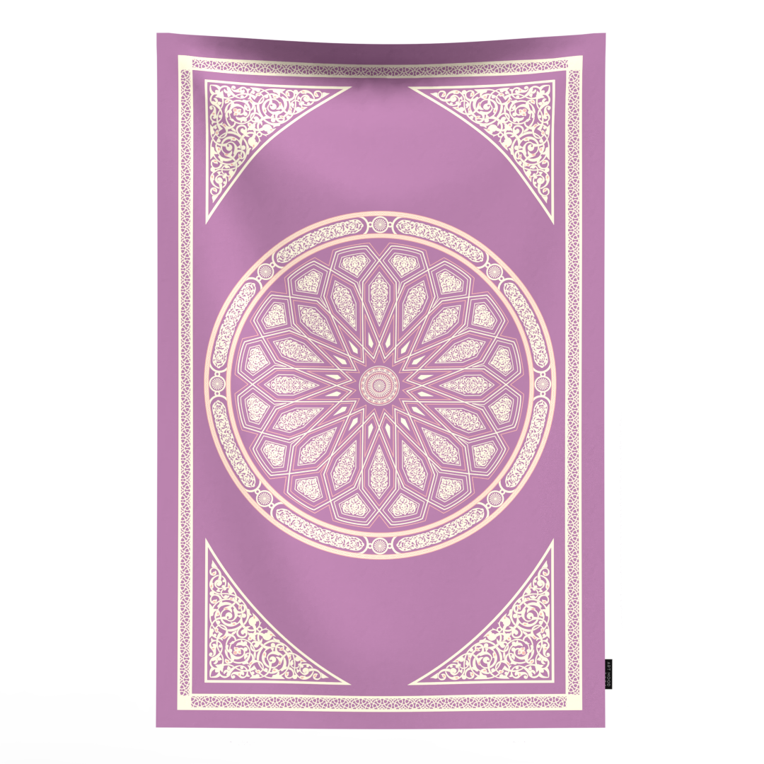 Prayer Mat AL-Qubba Pastel Purple - Waterproof Pocket Size