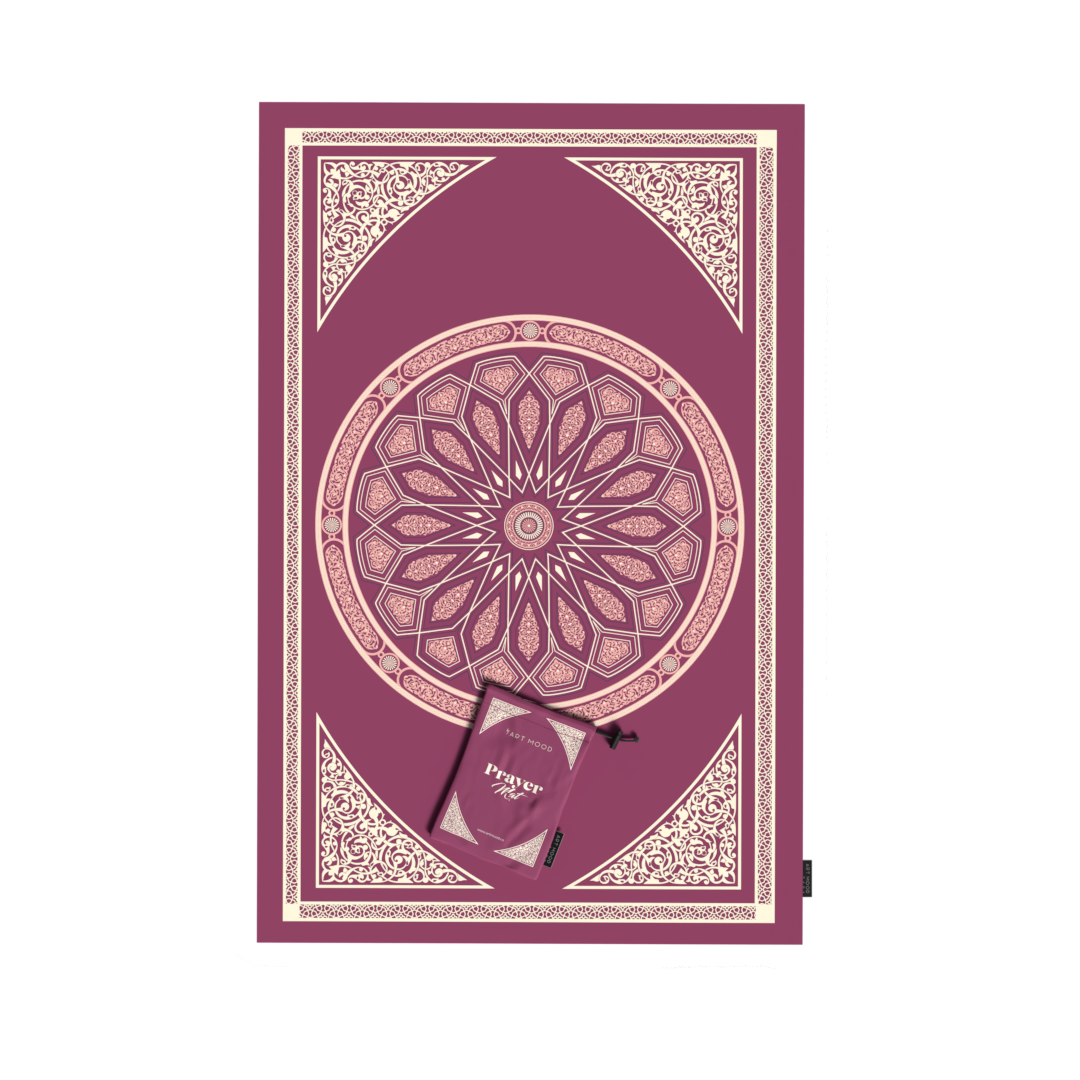 Prayer Mat AL-Qubba Purple - Waterproof Pocket Size