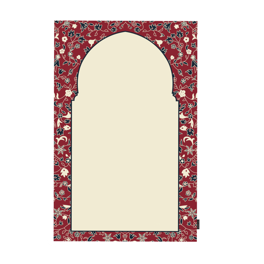 Prayer Mat AL-Rawda Red - Waterproof Pocket Size