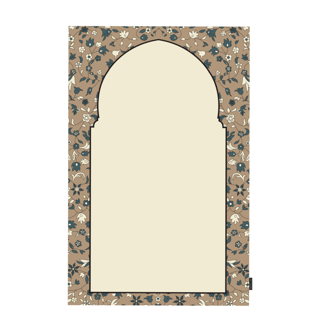 Prayer Mat AL-Rawda Beige - Waterproof Pocket Size