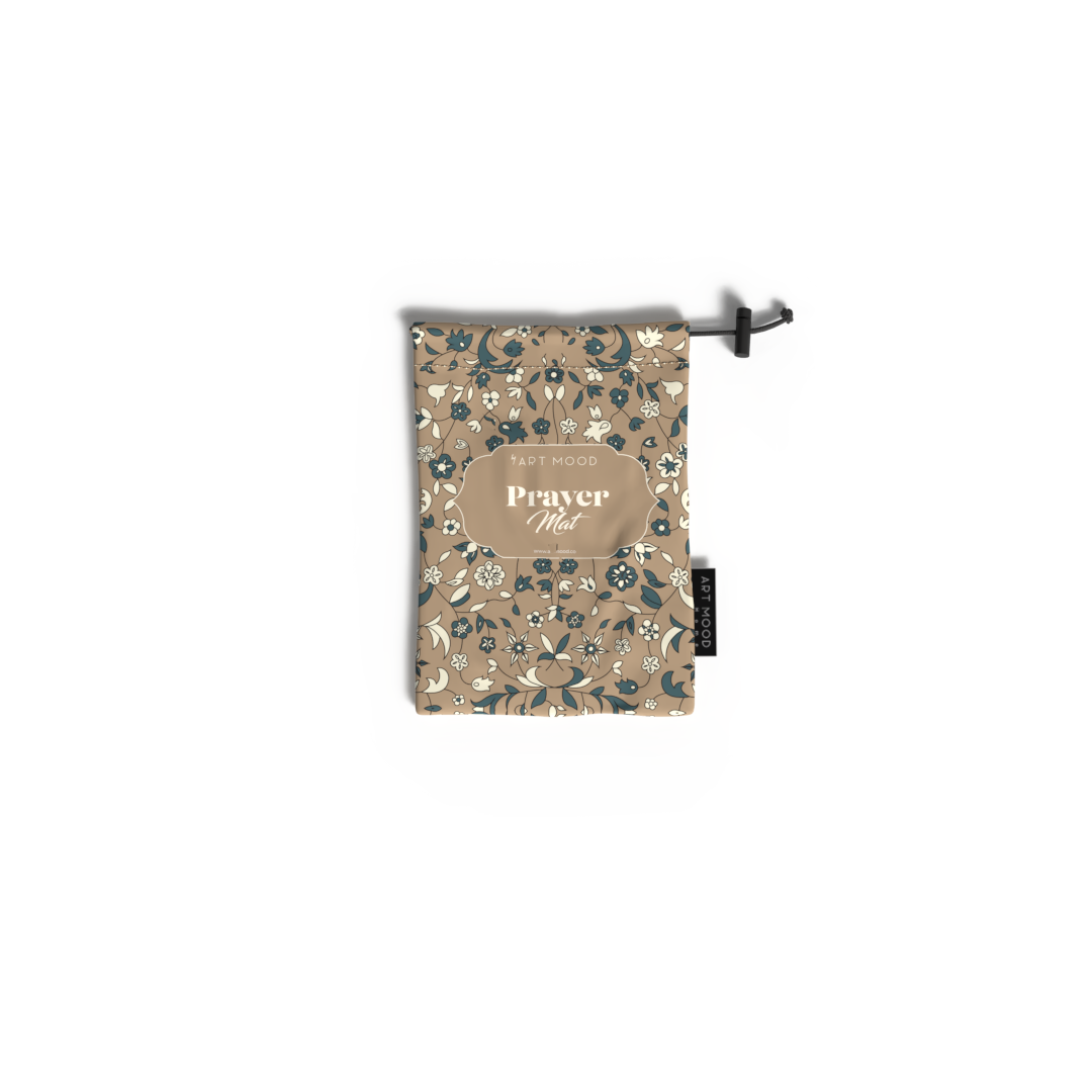 Prayer Mat AL-Rawda Beige - Waterproof Pocket Size