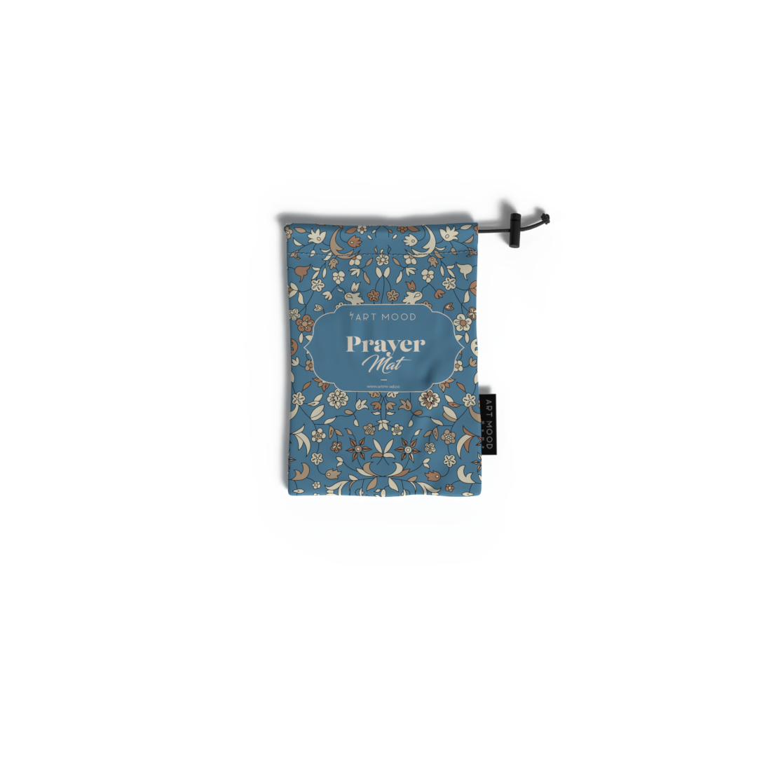 Prayer Mat AL-Rawda Blue - Waterproof Pocket Size