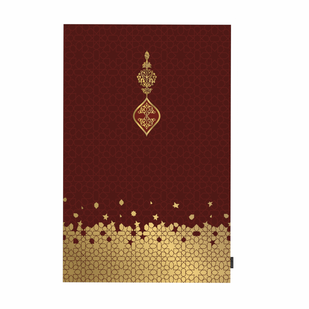 Prayer Mat AL-Hudda Red - Waterproof Pocket Size