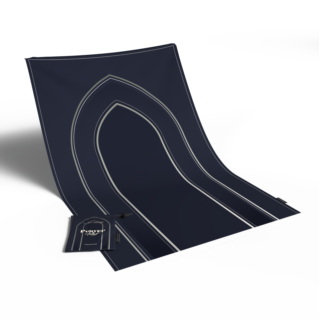 Prayer Mat AL-Taqwa Dark Blue - Waterproof Pocket Size