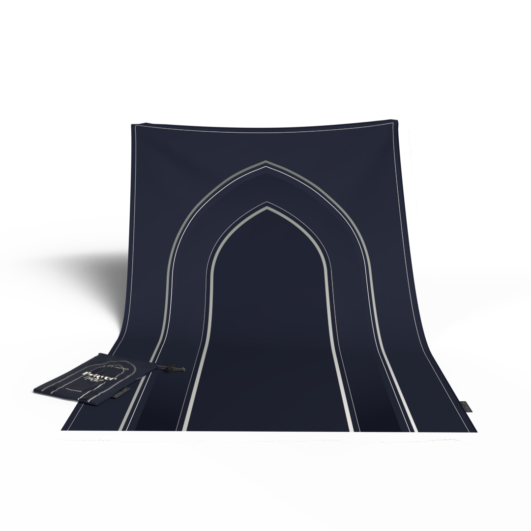 Prayer Mat AL-Taqwa Dark Blue - Waterproof Pocket Size