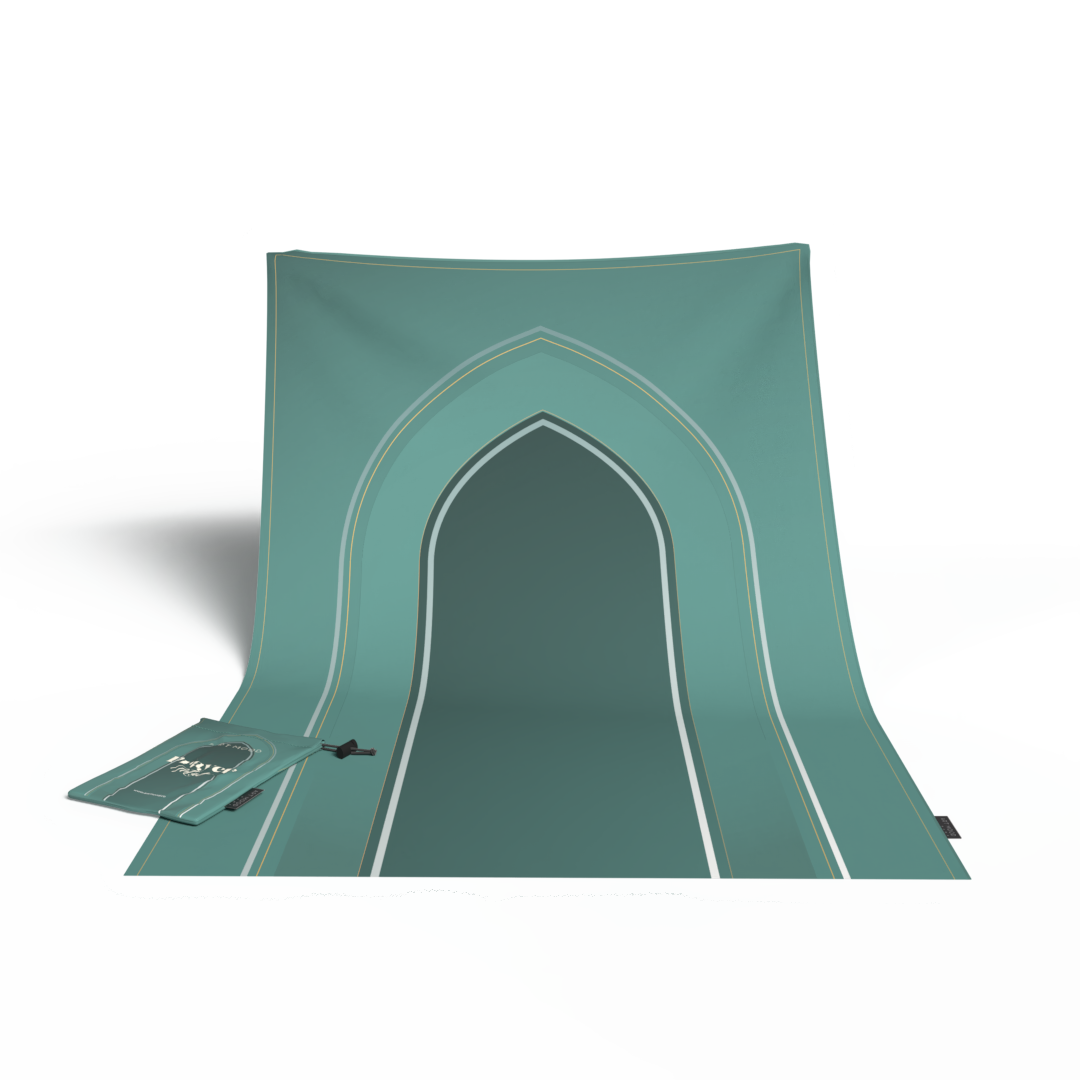 Prayer Mat AL-Taqwa Green - Waterproof Pocket Size