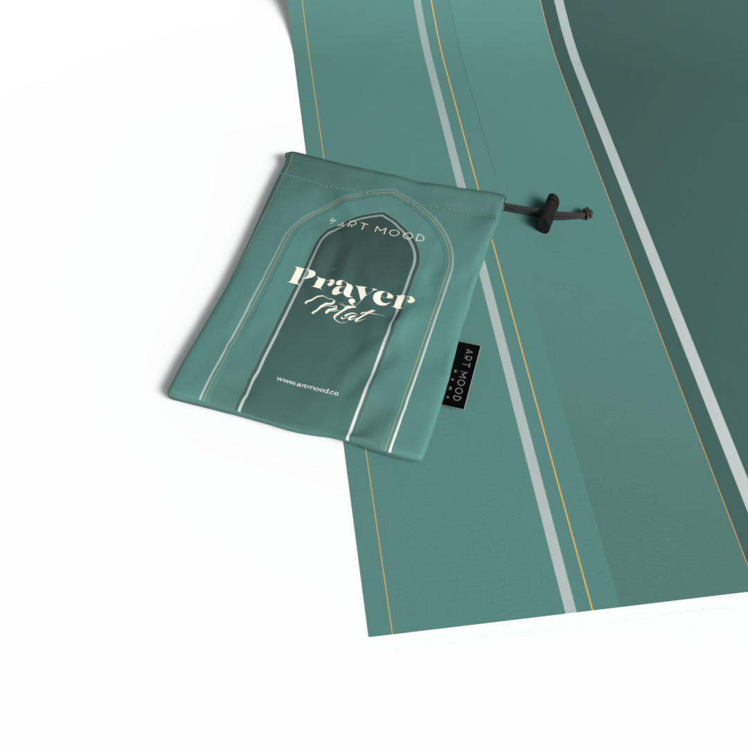 Prayer Mat AL-Taqwa Green - Waterproof Pocket Size