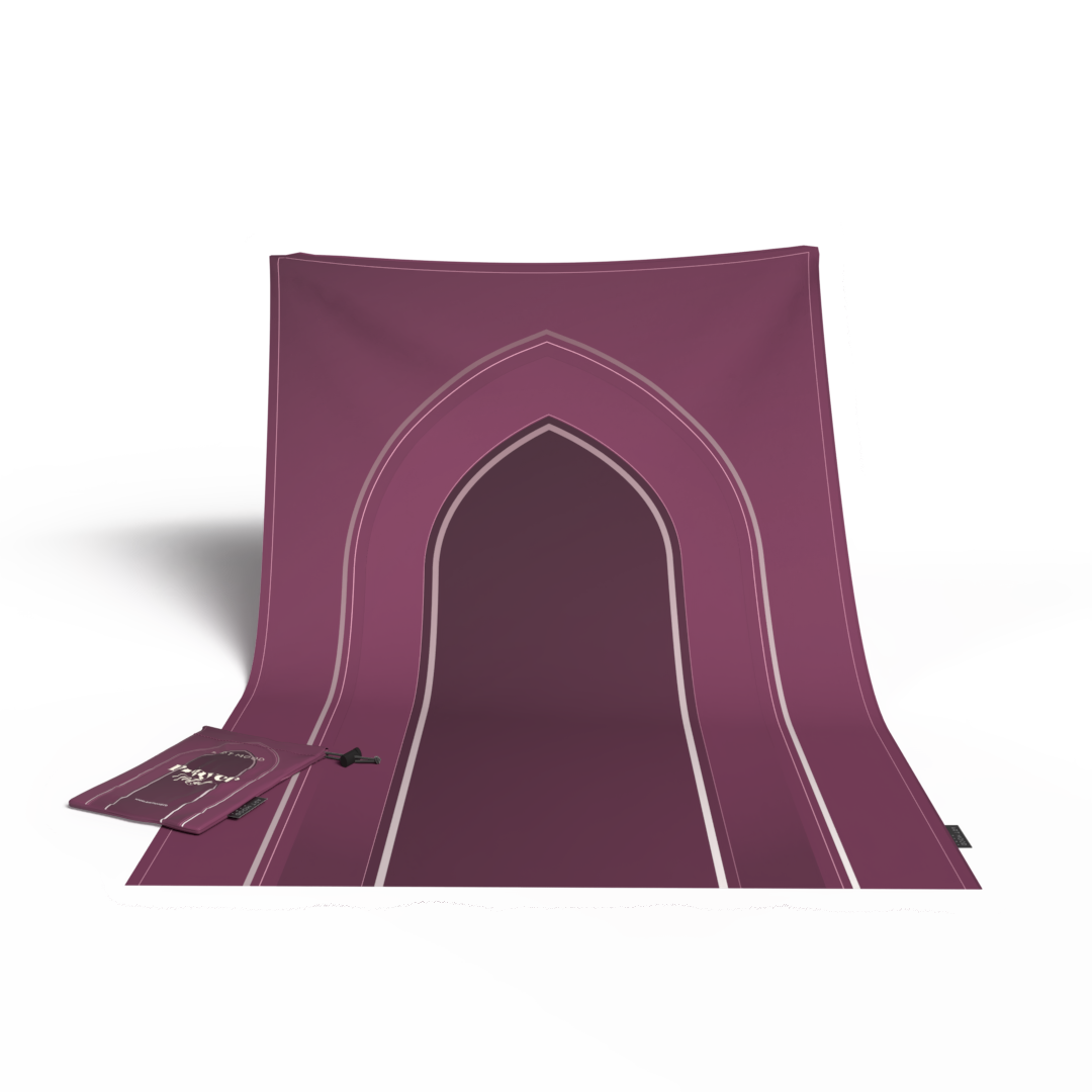 Prayer Mat AL-Taqwa Purple - Waterproof Pocket Size