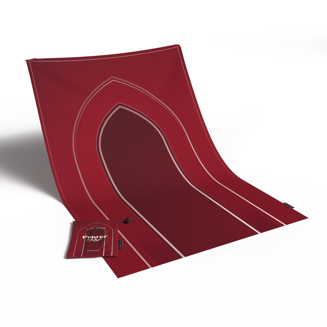 Prayer Mat AL-Taqwa Red - Waterproof Pocket Size