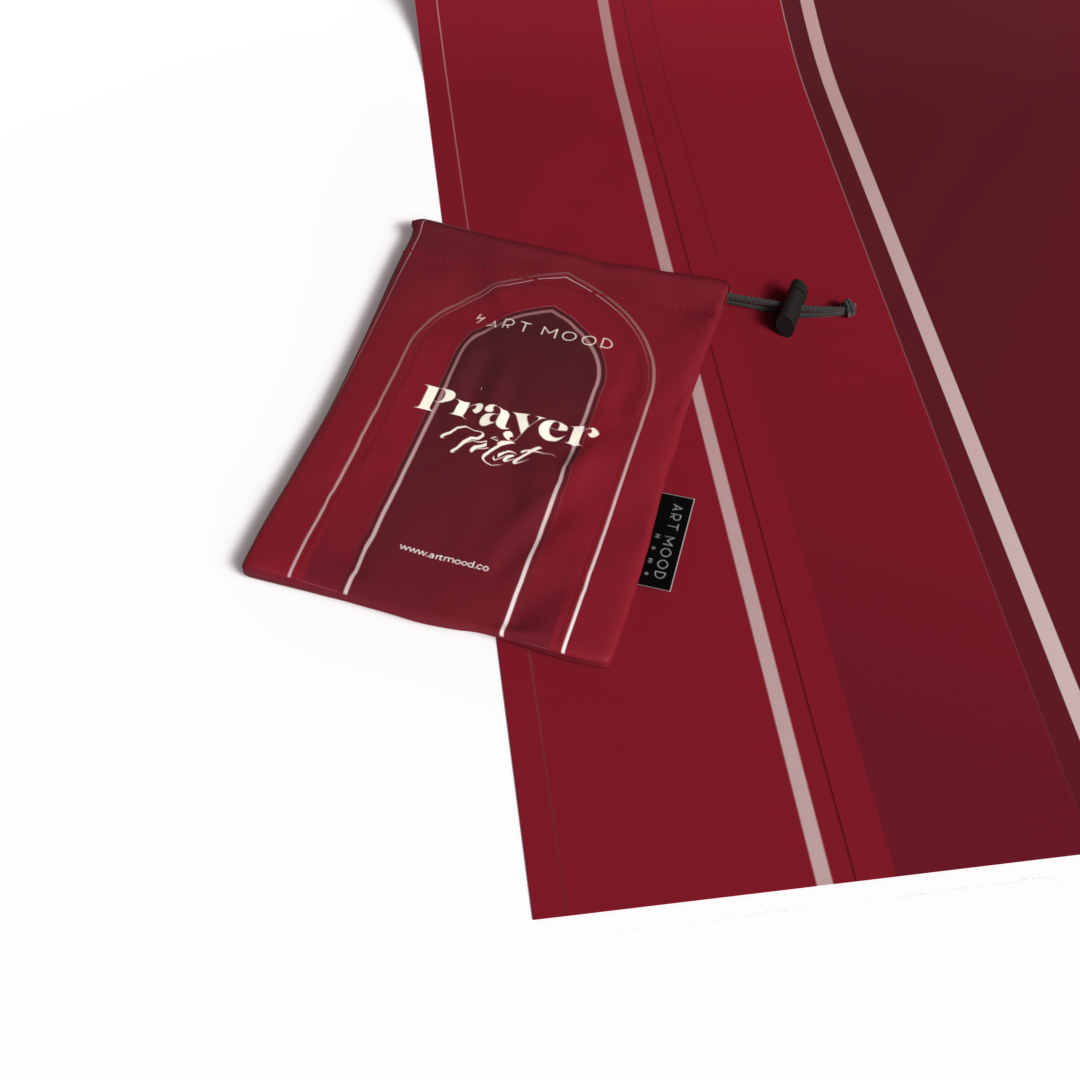 Prayer Mat AL-Taqwa Red - Waterproof Pocket Size