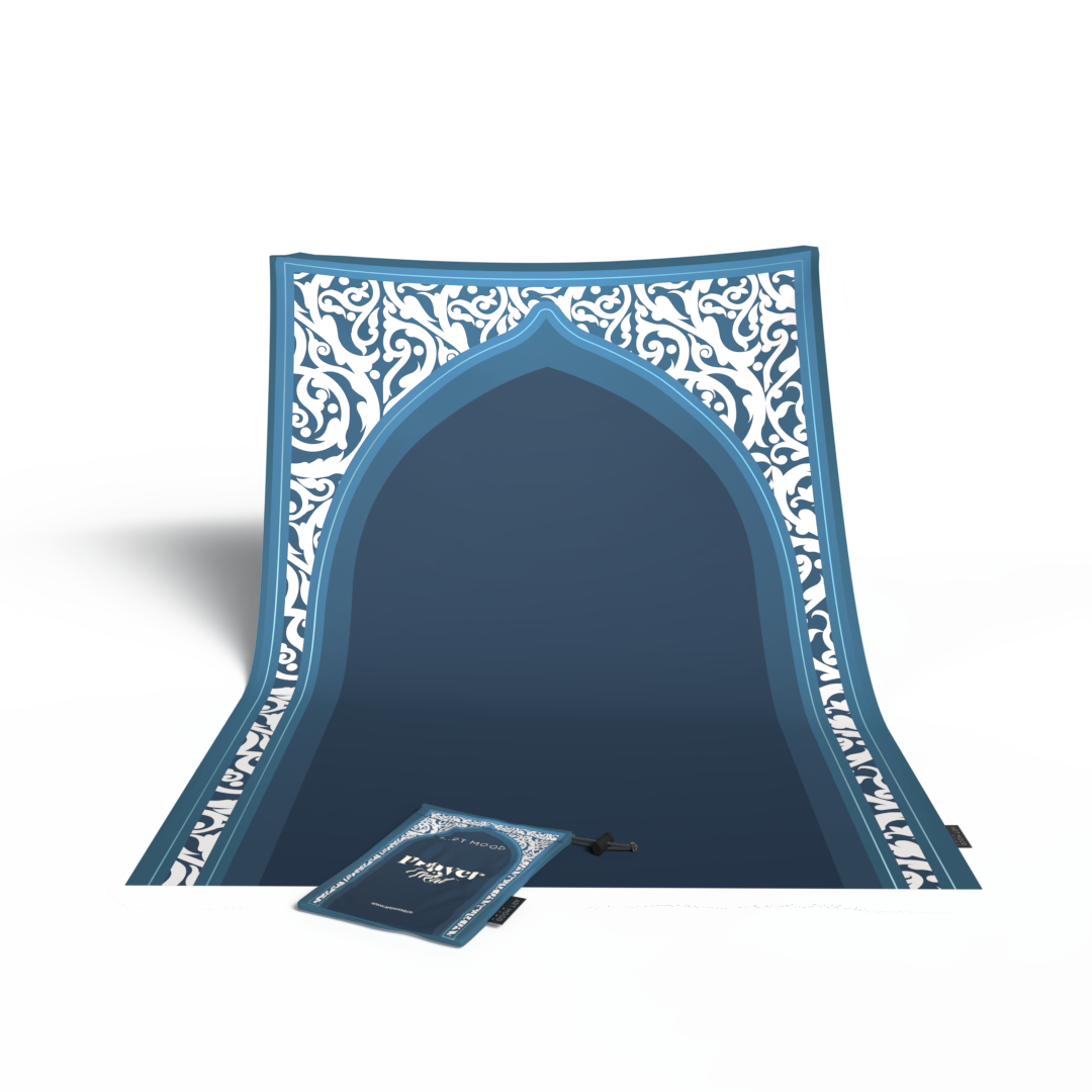 Prayer Mat AL-Hedaya Blue - Waterproof Pocket Size